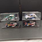 4 RALLY-miniaturen - Loeb, Ogier, Impreza, Citroen, Ophalen of Verzenden