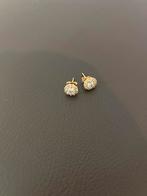 Oorbellen goud-wit, Bijoux, Sacs & Beauté, Boucles d'oreilles, Enlèvement ou Envoi, Comme neuf, Blanc, Or