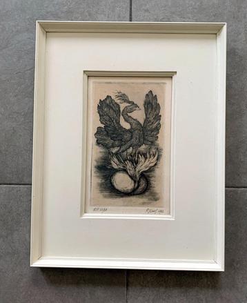 Genummerd monochrome ets litho Fred Koot 1953 beschikbaar voor biedingen
