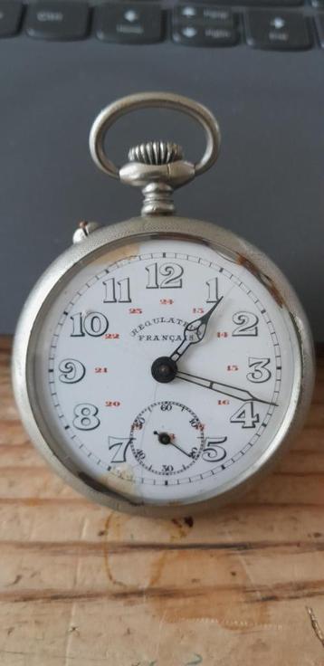 Mooi bewerkte antieke zakhorloge argentan - werkend beschikbaar voor biedingen