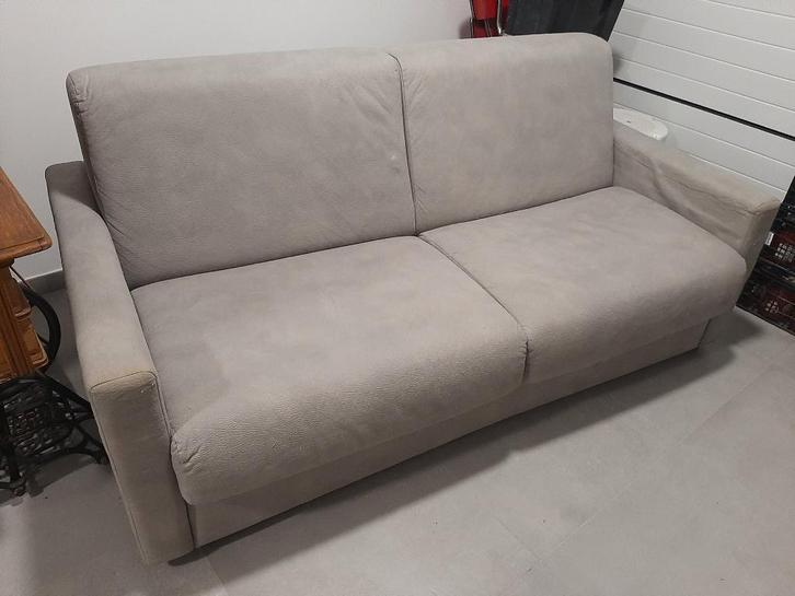 Divan - lit, Huis en Inrichting, Slaapkamer | Slaapbanken, Zo goed als nieuw, Overige maten, Overige maten, Grijs, Ophalen