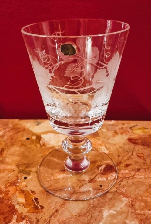 Huwelijksglas, kelkglas, wijnglas van Val Saint Lambert., Verzamelen, Glas en Drinkglazen, Zo goed als nieuw, Overige typen, Ophalen of Verzenden