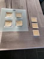 vierkante theelichthouder in melkglas  Leonardo, Huis en Inrichting, Ophalen of Verzenden, Nieuw