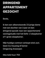 DRINGEND WOONST GEZOCHT!!, Immo, Appartementen en Studio's te huur, 35 tot 50 m², Provincie Antwerpen