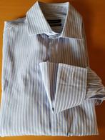chemise + boutons de manchette pour homme Massimo Dutti XL, Massimo Dutti, Comme neuf, Bleu, Enlèvement ou Envoi