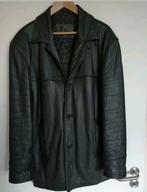 Très beau blouson/manteau 3/4 en cuir de vachette noir, Comme neuf, Noir, Enlèvement ou Envoi, Taille 52/54 (L)