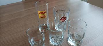 set van 5 verschillende aperitiefglazen beschikbaar voor biedingen