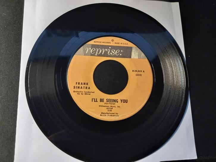 Frank Sinatra ‎– I'll Be Seeing You / The One I Love Belongs, Cd's en Dvd's, Vinyl Singles, Gebruikt, Single, Pop, 7 inch, Ophalen of Verzenden