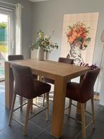 Table HH (H90/l90/L130) et, Huis en Inrichting, Tafels | Eettafels, Ophalen, 100 tot 150 cm, Eikenhout, 50 tot 100 cm