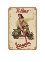 Vespa blikken decoratie plaat, Ophalen of Verzenden, Zo goed als nieuw, Reclamebord