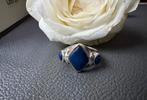 Bague en argent avec lapis-lazuli, Bijoux, Sacs & Beauté, Broches, Enlèvement ou Envoi, Comme neuf, Argent, Argent