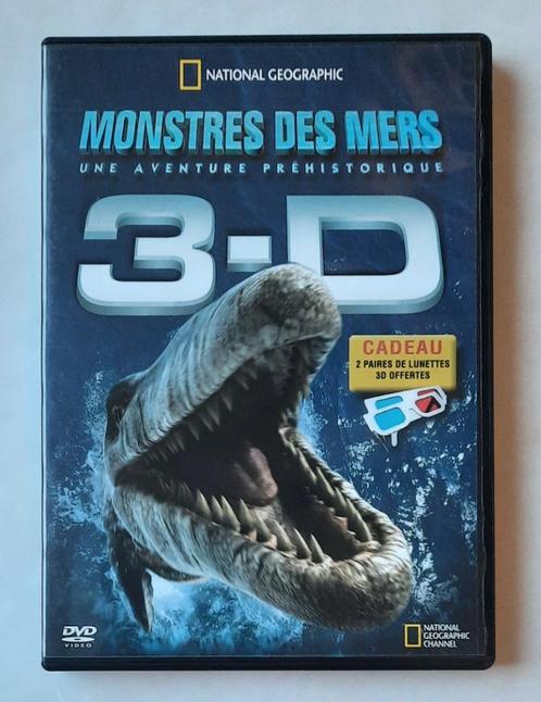 Monstres des Mers: Une aventure préhistorique 3D comme neuf, Cd's en Dvd's, Dvd's | Documentaire en Educatief, Zo goed als nieuw