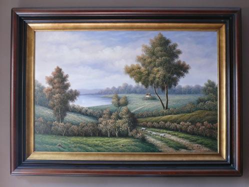 Schilderij landschap door P. WILSON, Antiek en Kunst, Kunst | Schilderijen | Klassiek, Ophalen