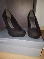 Escarpin noir daim pailleté T41, Pumps, Zwart, Marco Tozzi, Nieuw