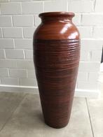 Grote vaas in terracotta geglazuurd, Huis en Inrichting, Woonaccessoires | Vazen, Ophalen, Overige kleuren, 50 tot 75 cm, Aardewerk of Porselein