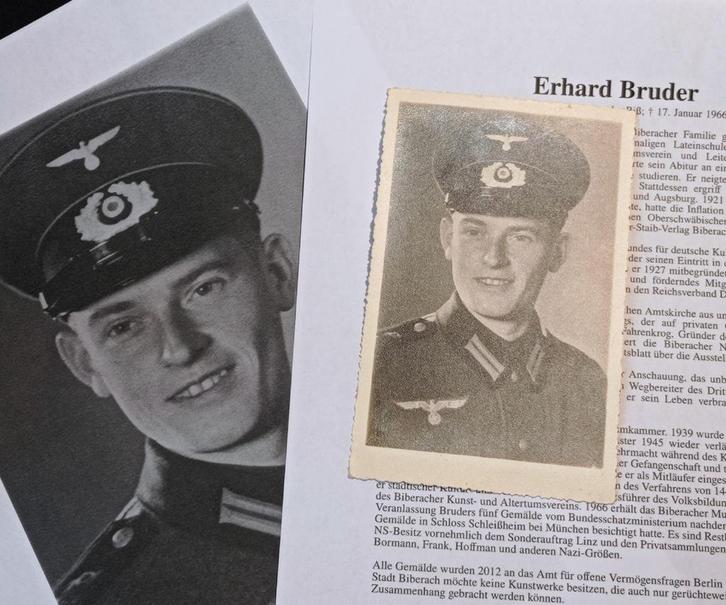 FOTO GESIGNEERD ERHARD BRUDER DUITSLAND 3E RIJK WO2, Verzamelen, Militaria | Tweede Wereldoorlog, Landmacht, Foto of Poster, Verzenden