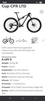 Canyon lux world cup cfr LTD. "Prachtstaat" met powermeter, Fietsen en Brommers, Fietsen | Mountainbikes en ATB, 57 cm of meer