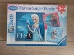 Puzzel Frozen 3x 49 stuks, Nieuw, 10 tot 50 stukjes, Ophalen of Verzenden