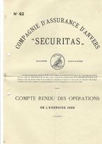 Compagnie d'Assurances "Securitas" à Anvers, Enlèvement ou Envoi, Utilisé