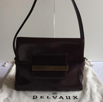 Delveaux - Vintage Bruin Leren Handtas
