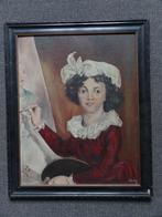 Portret, uit 1949 olieverf op paneel, Meys, Antiek en Kunst, Verzenden