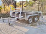 Remorque Aanhangwagen Dubbelas <750kg Ongeremd + Huif, Auto diversen, Ophalen, Zo goed als nieuw