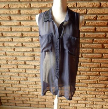 (9)- chemisier femme t.40 bleu - H&M - beschikbaar voor biedingen