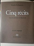 Emile Verhaeren. Cinq récits illustré de bois de Masereel, Boeken, Ophalen of Verzenden, Zo goed als nieuw