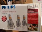Kit de 3 téléphones sans fil Philips + répondeur numérique, Télécoms, Enlèvement ou Envoi