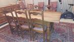 eiken tafel met stoelen, Ophalen of Verzenden