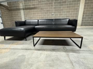 BoConcept Estoril zwarte leren bank, Ophalen, Leer, Rechte bank, Driepersoons