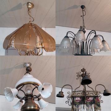 Vintage retro kroonluchter luster hanglamp antiek 