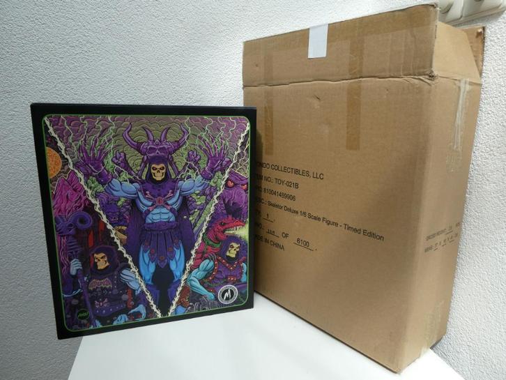 Mondo 1/6 Skeletor deluxe box shipper box plastic inlay MOTU, Verzamelen, Poppetjes en Figuurtjes, Nieuw, Ophalen of Verzenden