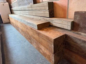 Hardhout palen 15x15cm, balken en planken… beschikbaar voor biedingen