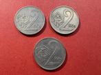 Tchécoslovaquie  - lot de 3 pièces 2 koruna (#228#), Enlèvement ou Envoi, Autres pays, Série