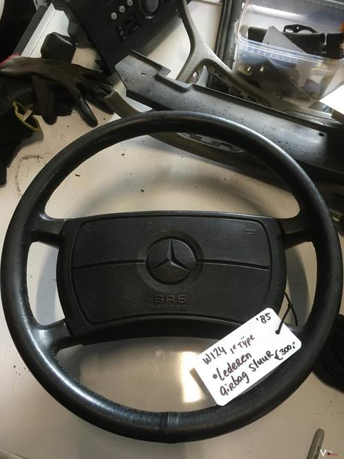 Mercedes w124 1985 origineel Lederen airbag stuur, Auto-onderdelen, Besturing, Gebruikt, Ophalen of Verzenden