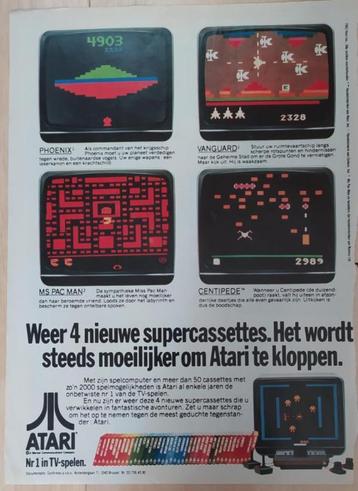 Advertenties voor computer games Atari / ActiVision / Parker