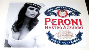 PERONI BIER : Metalen Bord Peroni - Birra Superiore beschikbaar voor biedingen