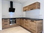 Meubles de cuisine chêne massif vernis contemporain, Ophalen, Bruin, Hoekkeuken, Nieuw