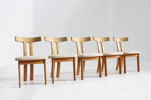 5 x Vintage mid century eetkamer stoelen t-shape 1960s, Verzamelen, Retro, Huis en Inrichting, Ophalen