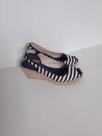 Espadrilles sleehak wedge peeptoe slingback wit blauw 39 nw, Vêtements | Femmes, Chaussures, Neuf, Espadrilles, Enlèvement ou Envoi