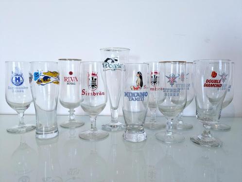 Set bierglazen, Verzamelen, Glas en Drinkglazen, Zo goed als nieuw, Bierglas, Ophalen