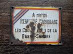 Plaque émaillée ancien combattant Basse Sambre, Enlèvement ou Envoi, Armée de terre, Autres types