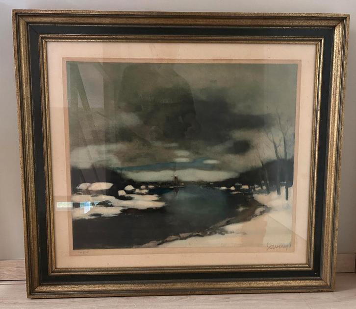 Albert Saverys – gesigneerde lithografie – 176/350, Antiquités & Art, Art | Peinture | Moderne, Enlèvement
