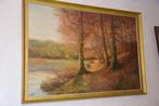 groot schilderij van A. Poot (Bos Landschap), Antiquités & Art, Enlèvement