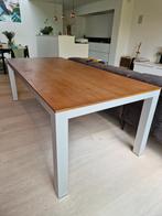 Eettafel 220x100cm aluminium / walnoot, Huis en Inrichting, Ophalen, Gebruikt, 200 cm of meer, 50 tot 100 cm