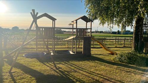 Speeltuin, Kinderen en Baby's, Speelgoed | Buiten | Speeltoestellen, Gebruikt, Glijbaan, Klimnet, Klimwand, Loopbrug, Schommel