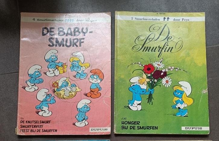 2 strips van de Smurfen, Boeken, Stripverhalen, Gelezen, Meerdere stripboeken, Ophalen of Verzenden