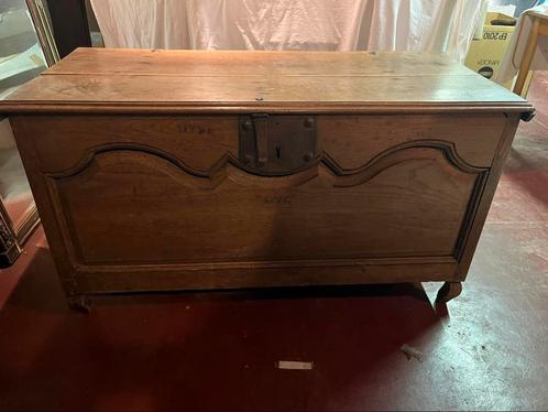 Antieke houten kist (gesigneerd, 1835), Huis en Inrichting, Woonaccessoires | Kisten, Ophalen