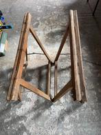 2 houten schragen 75cm H, Ophalen, Gebruikt, Minder dan 2 meter